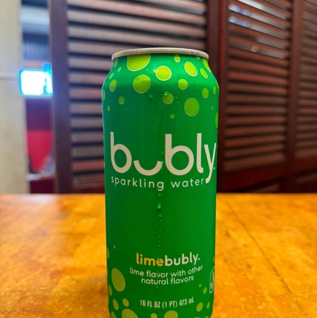 Bubly Sparkling Water Lemon.
