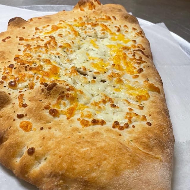 Chicken Broccoli Alfredo Calzone.