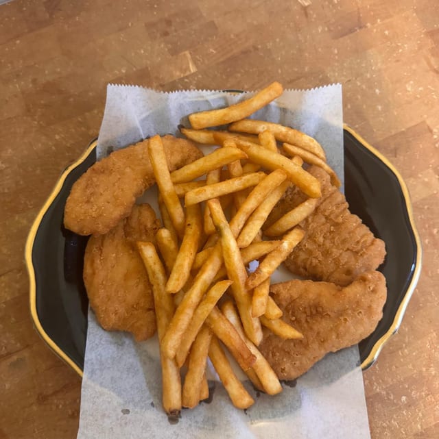 Kid's Chicken Fingers with Fries.