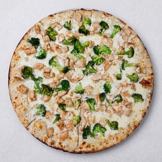 Chicken Broccoli Alfredo Pizza